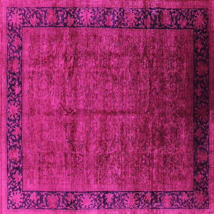 Square Oriental Pink Industrial Rug, urb1684pnk