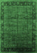 Machine Washable Oriental Emerald Green Industrial Area Rugs, wshurb1684emgrn