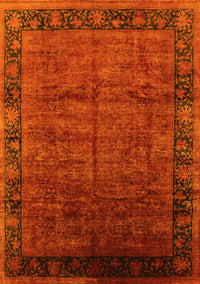 Oriental Yellow Industrial Rug, urb1684yw