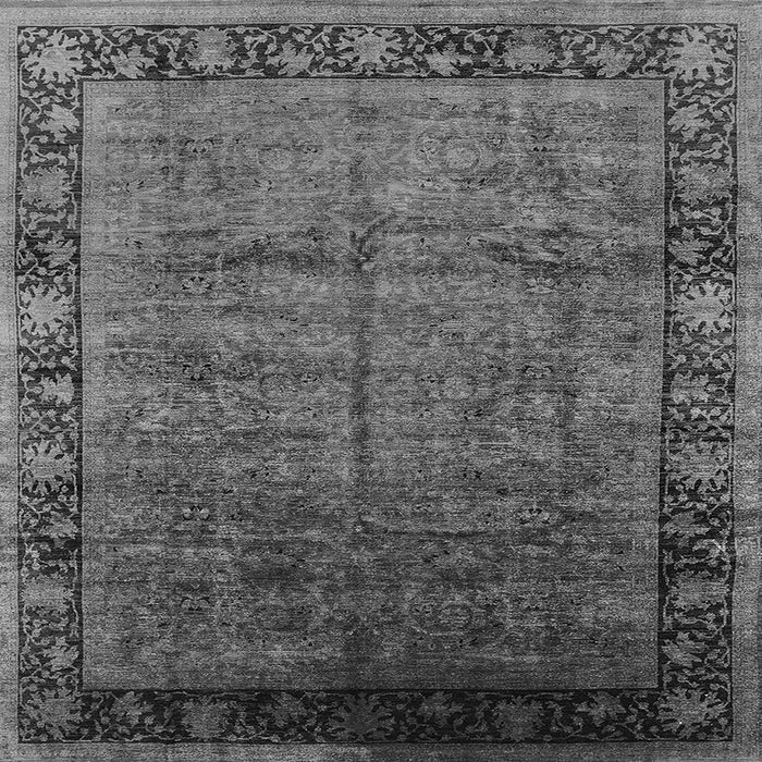 Square Machine Washable Oriental Gray Industrial Rug, wshurb1684gry