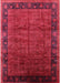 Mid-Century Modern Bright Maroon Red Oriental Rug, urb1684