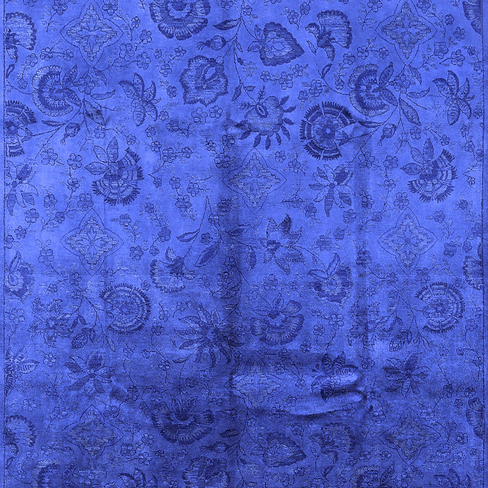Machine Washable Oriental Blue Industrial Rug, wshurb1685blu