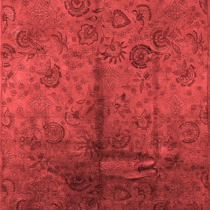 Machine Washable Oriental Red Industrial Rug, wshurb1685red