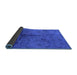 Sideview of Oriental Blue Industrial Rug, urb1685blu