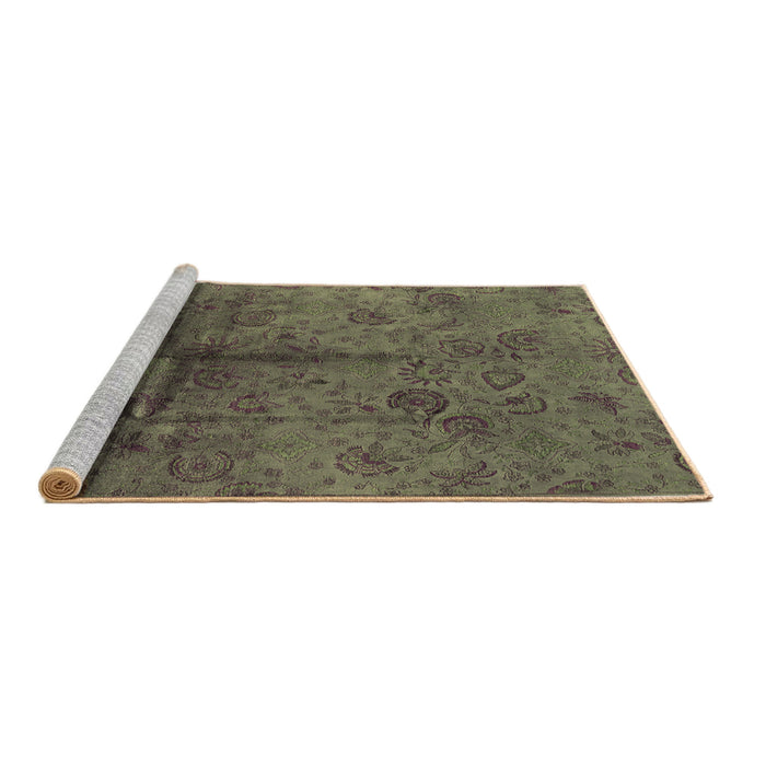 Sideview of Machine Washable Oriental Brown Industrial Rug, wshurb1685brn