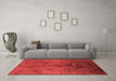 Industrial Red Washable Rugs