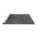 Sideview of Machine Washable Oriental Gray Industrial Rug, wshurb1685gry