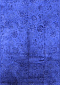 Oriental Blue Industrial Rug, urb1685blu