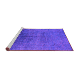 Sideview of Machine Washable Oriental Purple Industrial Area Rugs, wshurb1686pur