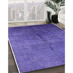 Machine Washable Industrial Modern Medium Slate Blue Rug in a Family Room, wshurb1686