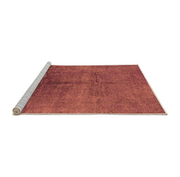 Sideview of Machine Washable Oriental Orange Industrial Area Rugs, wshurb1686org