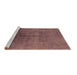 Sideview of Machine Washable Oriental Brown Industrial Rug, wshurb1686brn