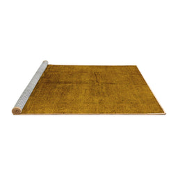 Sideview of Machine Washable Oriental Yellow Industrial Rug, wshurb1686yw