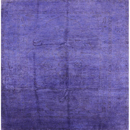 Square Machine Washable Industrial Modern Medium Slate Blue Rug, wshurb1686