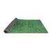 Sideview of Oriental Green Industrial Rug, urb1686grn