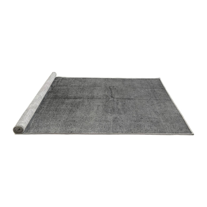 Sideview of Machine Washable Oriental Gray Industrial Rug, wshurb1686gry