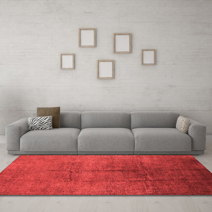 Industrial Red Washable Rugs