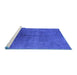 Sideview of Machine Washable Oriental Blue Industrial Rug, wshurb1686blu