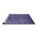 Sideview of Machine Washable Industrial Modern Light Purple Rug, wshurb1687