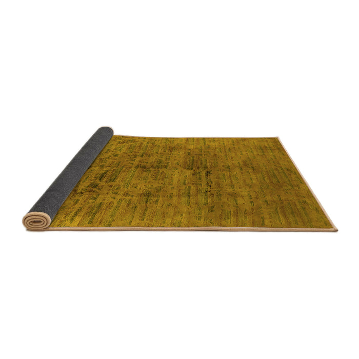 Sideview of Oriental Yellow Industrial Rug, urb1687yw
