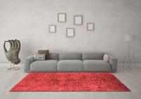 Machine Washable Oriental Red Industrial Rug, wshurb1687red