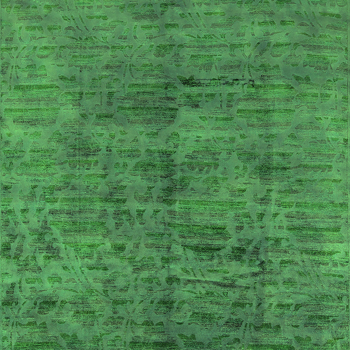 Machine Washable Oriental Green Industrial Area Rugs, wshurb1687grn