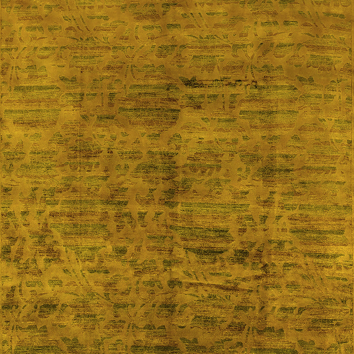 Oriental Yellow Industrial Rug, urb1687yw
