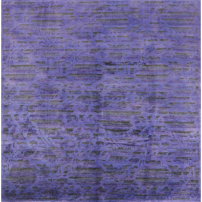 Square Mid-Century Modern Light Purple Oriental Rug, urb1687