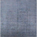 Square Mid-Century Modern Azure Blue Oriental Rug, urb1688