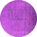 Round Oriental Pink Industrial Rug, urb1688pnk