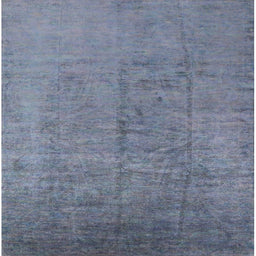 Square Machine Washable Industrial Modern Azure Blue Rug, wshurb1688