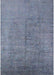 Mid-Century Modern Azure Blue Oriental Rug, urb1688