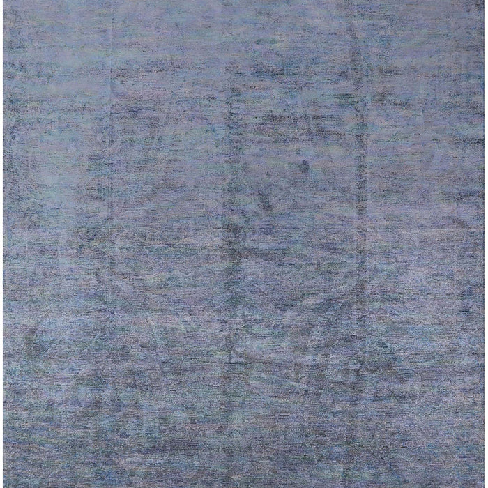 Mid-Century Modern Azure Blue Oriental Rug, urb1688