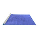 Sideview of Machine Washable Oriental Blue Industrial Rug, wshurb1688blu