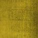 Square Machine Washable Oriental Yellow Industrial Rug, wshurb1688yw