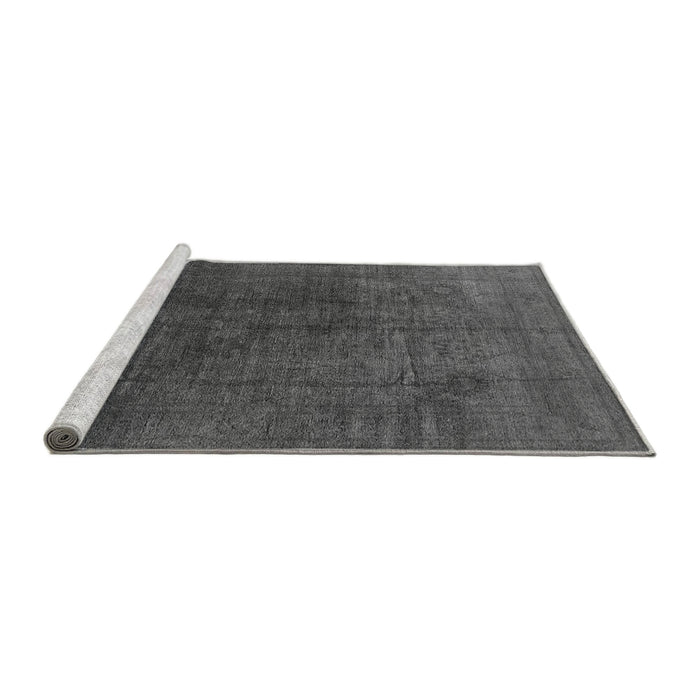 Sideview of Machine Washable Oriental Gray Industrial Rug, wshurb1689gry