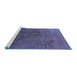 Sideview of Machine Washable Oriental Blue Industrial Rug, wshurb1689blu