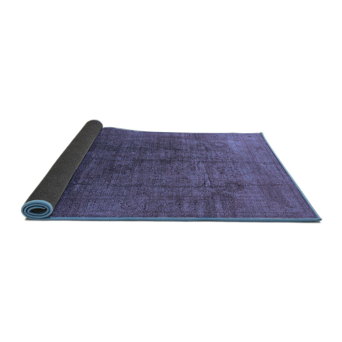 Sideview of Oriental Blue Industrial Rug, urb1689blu