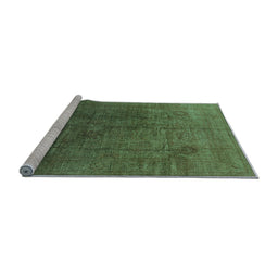 Sideview of Machine Washable Oriental Light Blue Industrial Rug, wshurb1689lblu