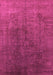 Machine Washable Oriental Pink Industrial Rug, wshurb1689pnk