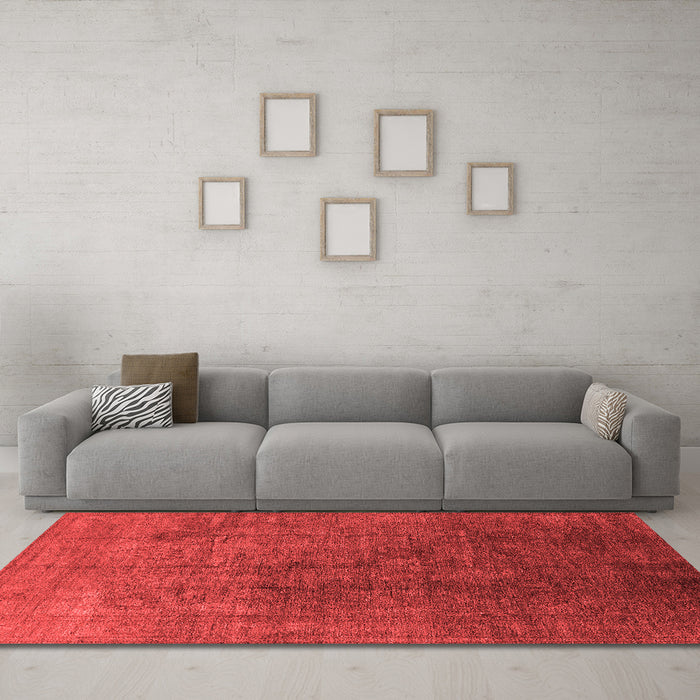 Industrial Red Washable Rugs