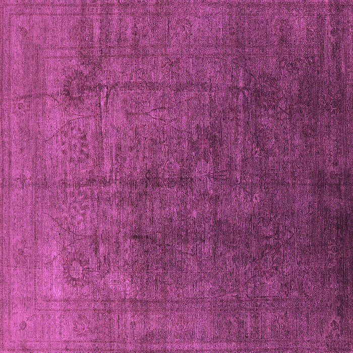 Square Machine Washable Oriental Purple Industrial Area Rugs, wshurb1689pur