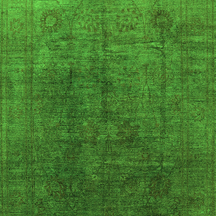 Machine Washable Oriental Green Industrial Area Rugs, wshurb1689grn