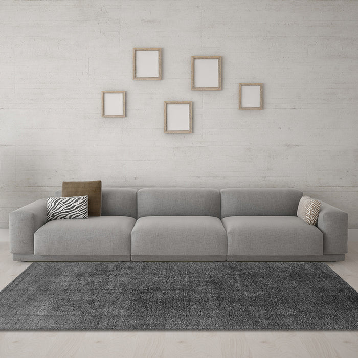 Machine Washable Oriental Gray Industrial Rug in a Living Room,, wshurb1689gry