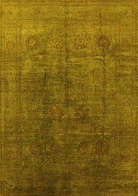 Oriental Yellow Industrial Rug, urb1689yw