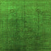 Square Oriental Green Industrial Rug, urb1689grn