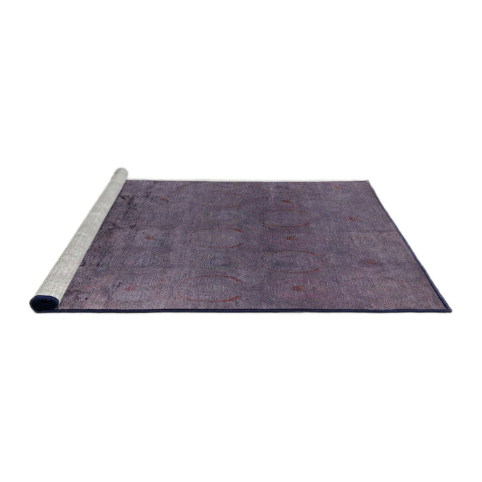 Sideview of Machine Washable Industrial Modern Plum Purple Rug, wshurb1690