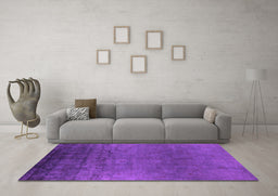 Machine Washable Oriental Purple Industrial Area Rugs in a Living Room, wshurb1690pur