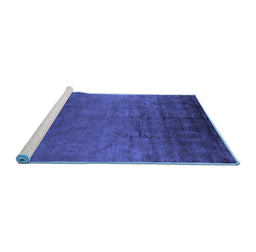 Sideview of Machine Washable Oriental Blue Industrial Rug, wshurb1690blu