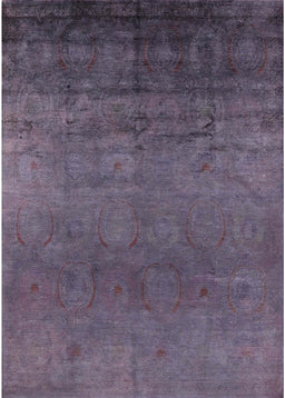 Mid-Century Modern Plum Purple Oriental Rug, urb1690